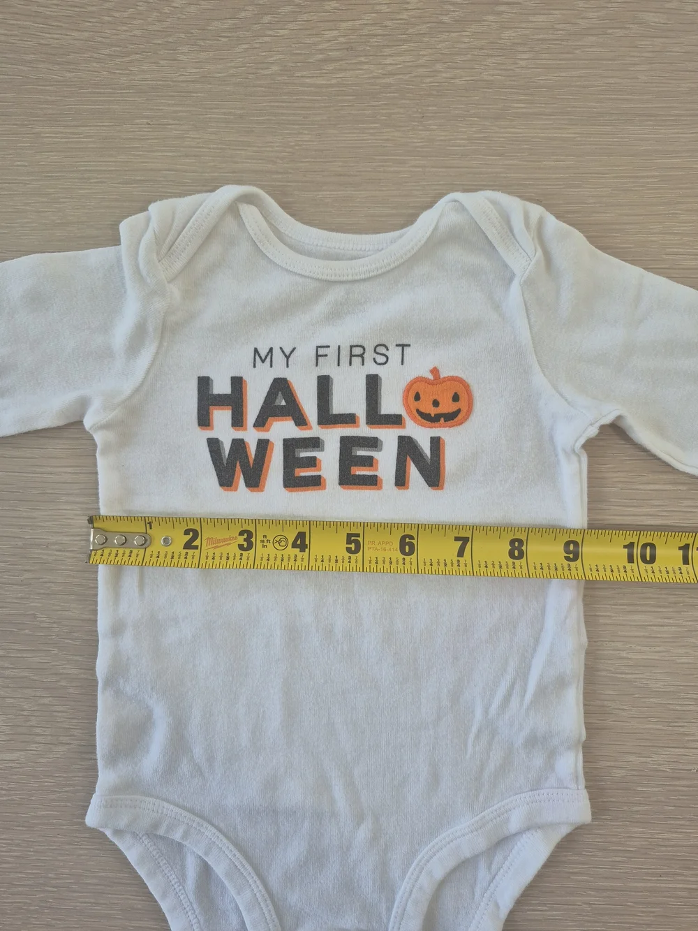 Carter's White 'My First Halloween' Long-Sleeve Bodysuit with Orange Pumpkin